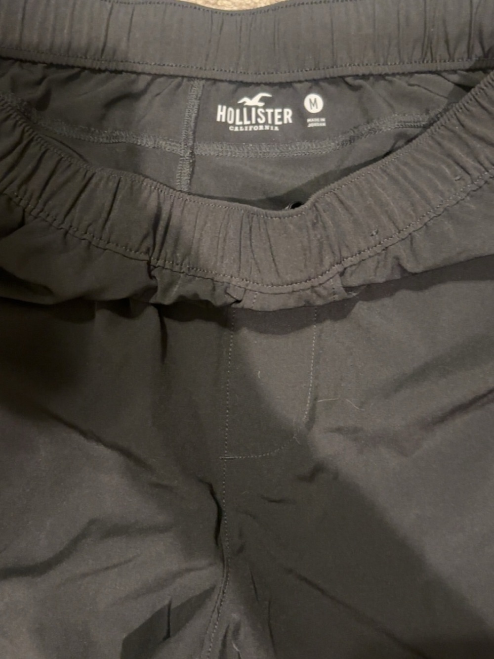 Hollister Men’s Black Elastic Waist Joggers